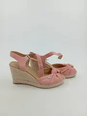 Vorschaubild 2 von Damen Sandalen Keilabsatz Wedges Espadrilles Rosa Größe 38 Sommer Schuhe