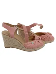 Vorschaubild 1 von Damen Sandalen Keilabsatz Wedges Espadrilles Rosa Größe 38 Sommer Schuhe