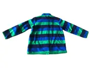 Vorschaubild 2 von Fleecejacke Kinder Gr. 98 gestreift grün blau Reißverschluss