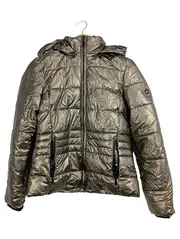 Vorschaubild 1 von Steppjacke Damen Casual Gold Kapuze Reißverschluss Gr. 34 XS