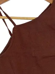 Vorschaubild 2 von Damen Top Modern Braun Gr. 38/M Rippstrick Asymmetrisch