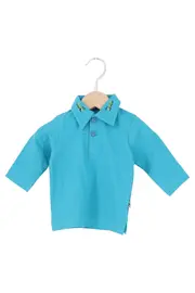 Vorschaubild 1 von Kinder Poloshirt Gr. 68 Blau Langarm Casual Preppy