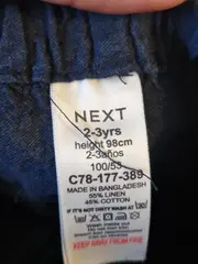 Vorschaubild 5 von Stoffhose Kinder Gr. 98 Blau Leinen Baumwolle Casual