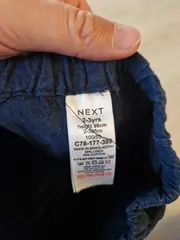 Vorschaubild 4 von Stoffhose Kinder Gr. 98 Blau Leinen Baumwolle Casual
