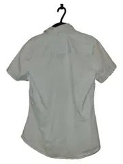 Vorschaubild 2 von Damen Hemdbluse Kurzarm Blau Gr. 36/S Baumwolle