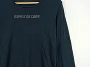 Vorschaubild 2 von Damen Langarmshirt Gr. 38/M Schwarz Casual mit Schriftzug