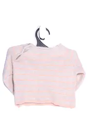 Vorschaubild 2 von Kinder Pullover Gr. 74 Beige Gestreift Stickerei Casual Baumwolle