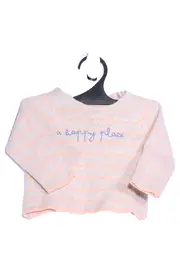 Vorschaubild 1 von Kinder Pullover Gr. 74 Beige Gestreift Stickerei Casual Baumwolle