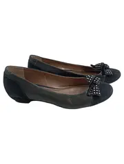 Vorschaubild 1 von Damen Ballerinas Schwarz Klassisch Gr. 38 Schleife Nieten