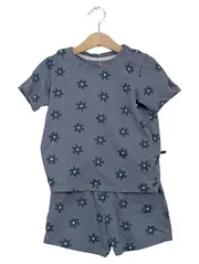 Vorschaubild 1 von TCM Mädchen Twin Set Blumenmuster Kurzarm Blau Gr. 104 Baumwolle Casual