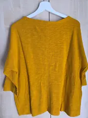 Vorschaubild 2 von Damen T-Shirt Gelb Gr. 40/L Casual 3/4-Arm