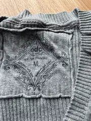 Vorschaubild 3 von EDC Damen Strickkleid Grau Gr. 38/M Casual Wickelkleid Baumwolle