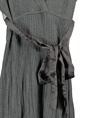 Vorschaubild 2 von EDC Damen Strickkleid Grau Gr. 38/M Casual Wickelkleid Baumwolle