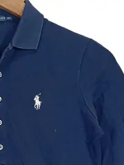 Vorschaubild 2 von Poloshirt Damen Langarm Gr. 36/S Blau Klassisch
