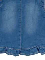 Vorschaubild 3 von Jeanskleid Mädchen Gr. 92 Blau Casual Latzkleid mit Stickerei