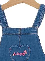 Vorschaubild 2 von Jeanskleid Mädchen Gr. 92 Blau Casual Latzkleid mit Stickerei