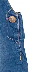 Vorschaubild 4 von Jeanskleid Mädchen Gr. 92 Blau Casual Latzkleid mit Stickerei