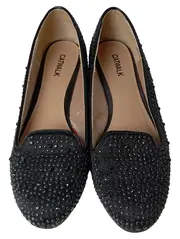 Vorschaubild 2 von Ballerinas Damen Gr. 39 Schwarz Strasssteine Elegant Glamourös