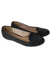 Vorschaubild 1 von Ballerinas Damen Gr. 39 Schwarz Strasssteine Elegant Glamourös