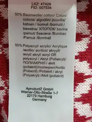 Vorschaubild 4 von Damen Freizeitkleid Gr. 34/XS Rot Weiß Grafisch Strickkleid