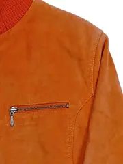 Vorschaubild 3 von TCM Damen Lederjacke Gr. 38 Orange Casual Echtleder