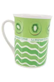 Vorschaubild 1 von Kaffeetasse Porzellan Grün Kiwi Motiv Farbenfroh Sommer Becher