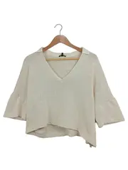 Vorschaubild 1 von Damen Strickpullover Beige Gr. 38/36 Casual Baumwolle