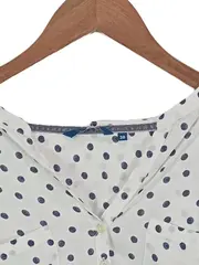 Vorschaubild 2 von Bluse Damen 3/4-Arm Viskose Punkte Weiß Gr. 38 M