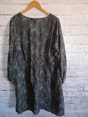 Vorschaubild 2 von Damen Blusenkleid Gr. 44 Schwarz Casual Tunikakleid