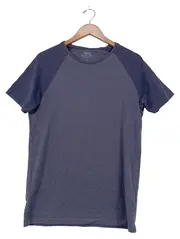 Vorschaubild 1 von Herren T-Shirt Grau Meliert Baumwolle Kurzarm Gr. M