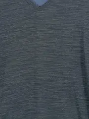 Vorschaubild 5 von Herren T-Shirt Grau Meliert V-Ausschnitt Gr. XL