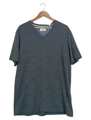 Vorschaubild 1 von Herren T-Shirt Grau Meliert V-Ausschnitt Gr. XL