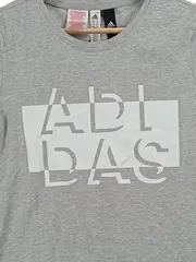 Vorschaubild 2 von T-Shirt Kinder Gr. 164 Grau Logo-Print Kurzarm Sportshirt