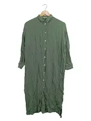 Vorschaubild 1 von Damen Hemdblusenkleid Langarm Grün Casual Gr. XS