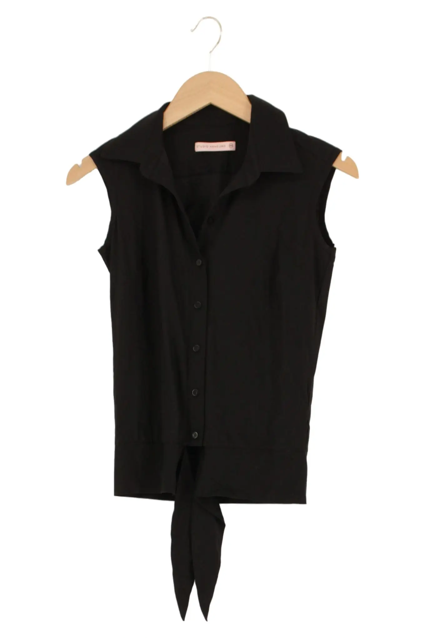 STUDIO ANNELOES Damen Bluse 32/XXS Schwarz Elegant Casual Ärmellos