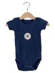 Vorschaubild 1 von Baby Body Gr. 62 Blau Kurzarm Baumwolle Logo-Print