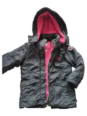Vorschaubild 2 von Mädchen Leichte Jacke Kinder Gr. 104 Grau Casual Kapuze Herbst Winter