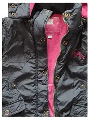 Vorschaubild 5 von Mädchen Leichte Jacke Kinder Gr. 104 Grau Casual Kapuze Herbst Winter