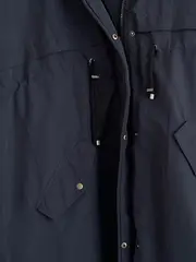 Vorschaubild 3 von Damen Parka Blau Gr. 40/L Casual Baumwolle Kapuze Freizeit
