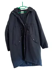 Vorschaubild 2 von Damen Parka Blau Gr. 40/L Casual Baumwolle Kapuze Freizeit