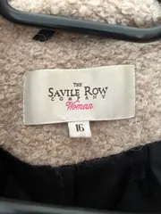 Vorschaubild 8 von Damen Wollmantel Beige Gr. 42/XL Klassisch Reißverschluss
