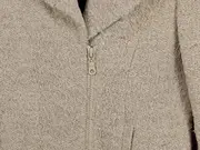 Vorschaubild 4 von Damen Wollmantel Beige Gr. 42/XL Klassisch Reißverschluss