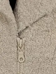 Vorschaubild 5 von Damen Wollmantel Beige Gr. 42/XL Klassisch Reißverschluss