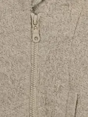 Vorschaubild 6 von Damen Wollmantel Beige Gr. 42/XL Klassisch Reißverschluss