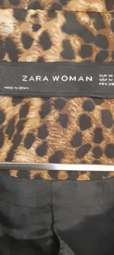 Vorschaubild 4 von Damen Übergangsmantel 38/M Braun Leo-Look Animal-Print Doppelreiher