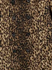 Vorschaubild 3 von Damen Übergangsmantel 38/M Braun Leo-Look Animal-Print Doppelreiher