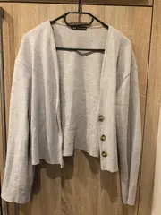 Vorschaubild 5 von Damen Strickjacke Beige Gr. S Casual Baumwolle Polyester