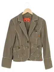 Vorschaubild 1 von EDC Damen Sweatjacke Gr. 38/M Grün Baumwolle Casual Modern