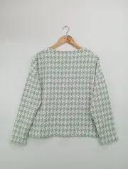 Vorschaubild 2 von Damen Pullover Gr. 36/S Mehrfarbig Hahnentritt Klassisch