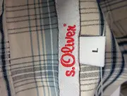 Vorschaubild 3 von Business Hemd Herren 50/L Kariert Beige Blau Langarm